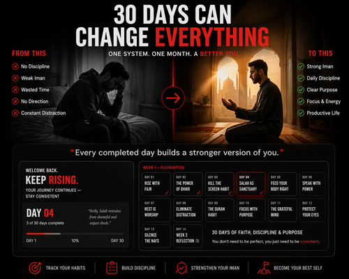 30 Days to Become a Stronger Muslim — RISEON Daily System